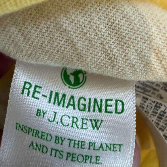 NEW J Crew Shirt Women’s Small Butter Yellow Rugby Striped Polo Knit Y2K Preppy - Picture 10 of 14